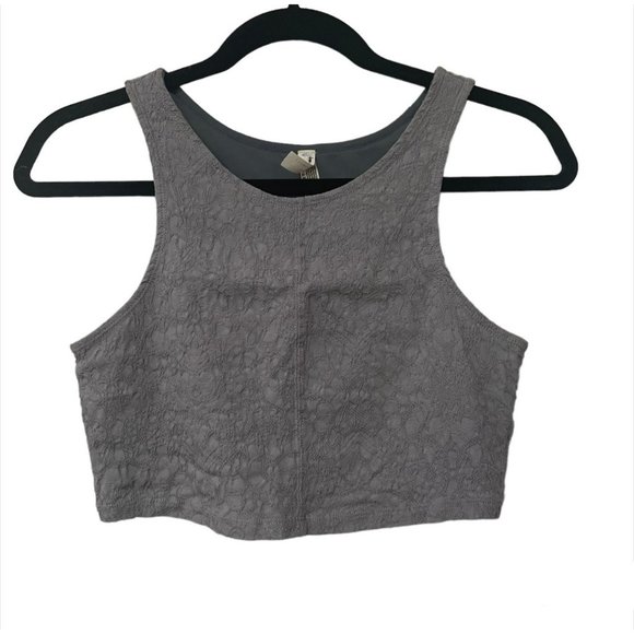 Free People Movement Gray High Neck Bra Top - Picture 1 of 6